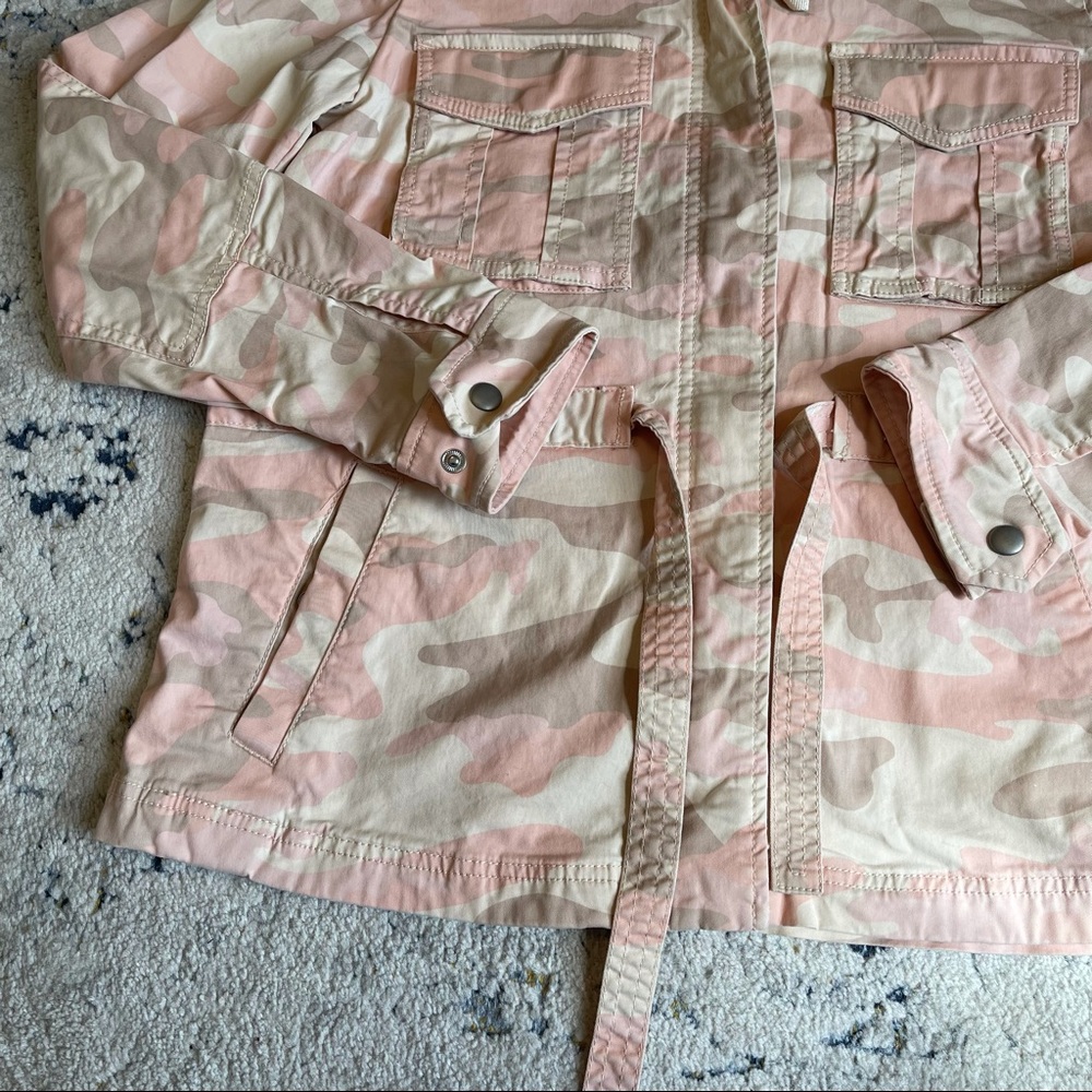 Gap Light Pink Camo Print Utility Jacket Size Small - Picture 3 of 8